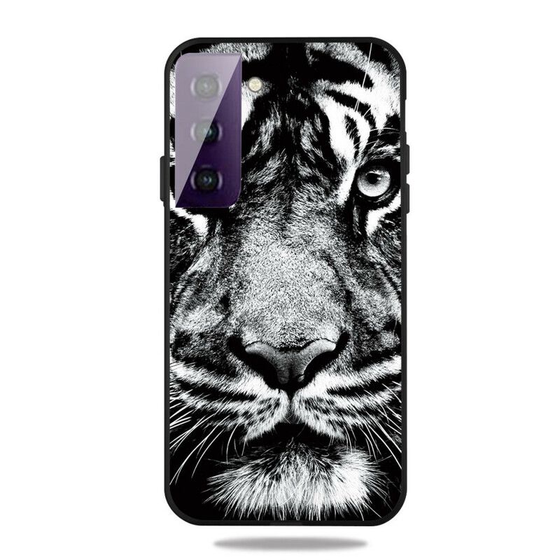 Deksel Til Samsung Galaxy S21 5G Svart Og Hvit Tiger