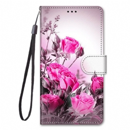 Folio Deksel Til Samsung Galaxy S21 5G Magiske Blomster