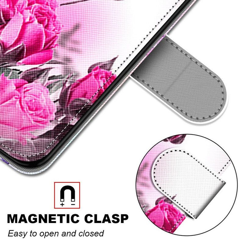 Folio Deksel Til Samsung Galaxy S21 5G Magiske Blomster