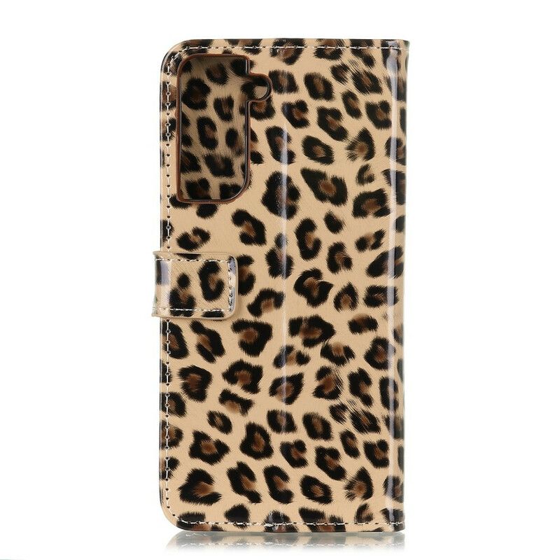 Lærdeksel Til Samsung Galaxy S21 5G Leopard