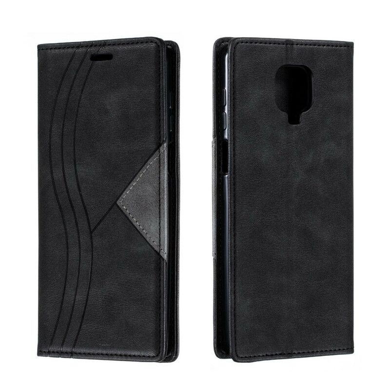 Beskyttelse Deksel Til Xiaomi Redmi Note 9S / Note 9 Pro Folio Deksel Wave Leather Style