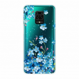 Deksel Til Xiaomi Redmi Note 9S / Note 9 Pro Blå Blomster