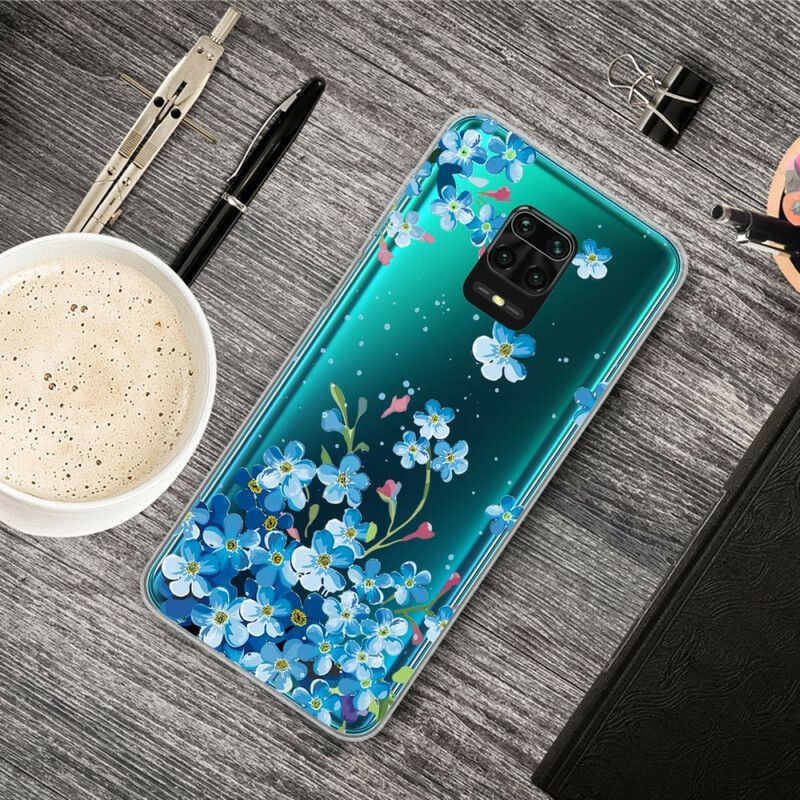 Deksel Til Xiaomi Redmi Note 9S / Note 9 Pro Blå Blomster