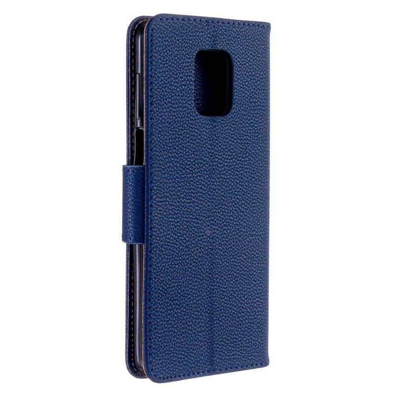 Folio Deksel Til Xiaomi Redmi Note 9S / Note 9 Pro Litchi Skinneffekt