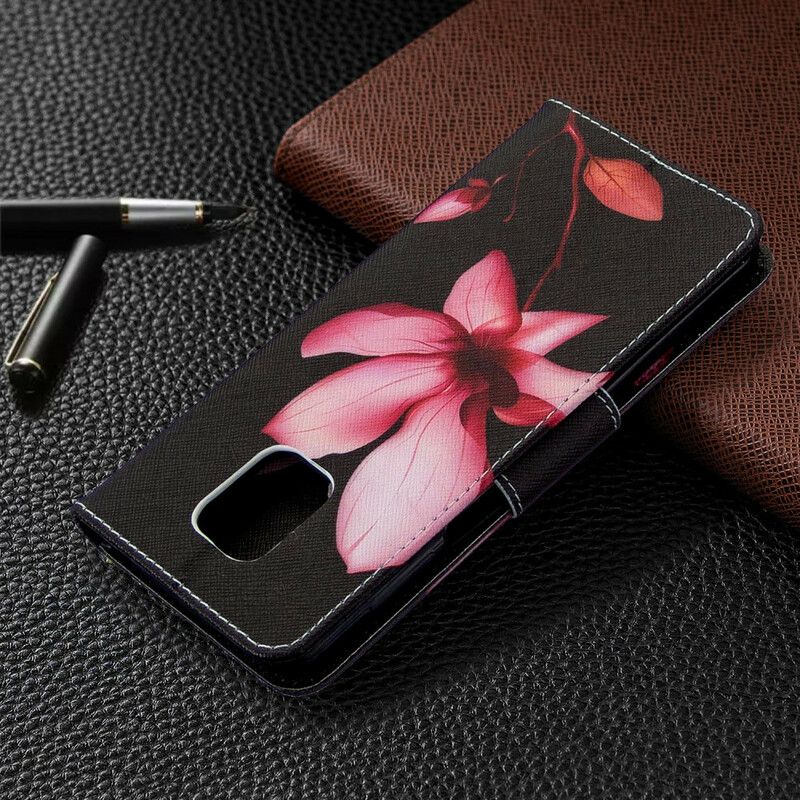 Folio Deksel Til Xiaomi Redmi Note 9S / Note 9 Pro Rosa Blomst