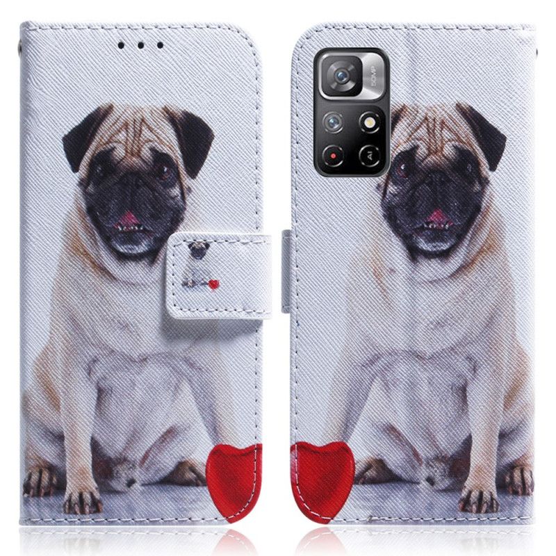 Folio Deksel Til Poco M4 Pro 5G Pug Dog