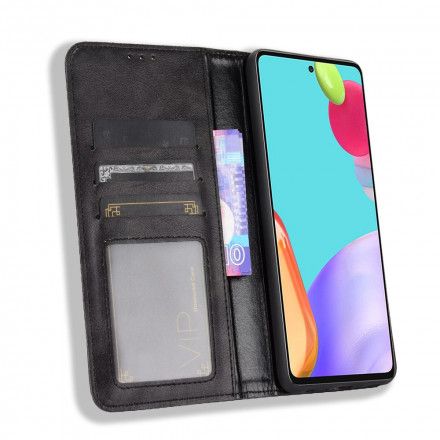 Beskyttelse Deksel Til Samsung Galaxy A52 4G / A52 5G / A52s 5G Folio Deksel Vintage Stilisert Skinneffekt