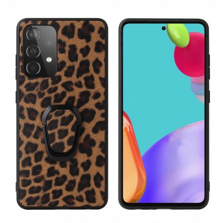 Deksel Til Samsung Galaxy A52 4G / A52 5G / A52s 5G Ringstøtte I Leopardstil