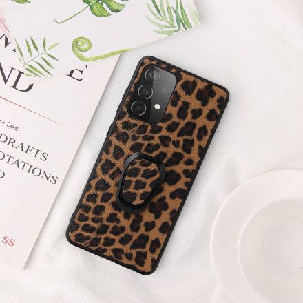 Deksel Til Samsung Galaxy A52 4G / A52 5G / A52s 5G Ringstøtte I Leopardstil