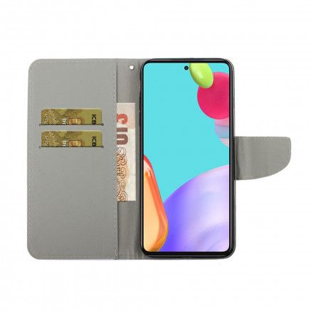 Folio Deksel Til Samsung Galaxy A52 4G / A52 5G / A52s 5G Med Kjede Stropptre