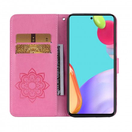 Folio Deksel Til Samsung Galaxy A52 4G / A52 5G / A52s 5G Uglemandala Og Snor