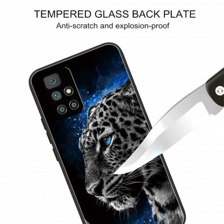 Deksel Til Xiaomi Redmi 10 Feline Ansikt Herdet Glass