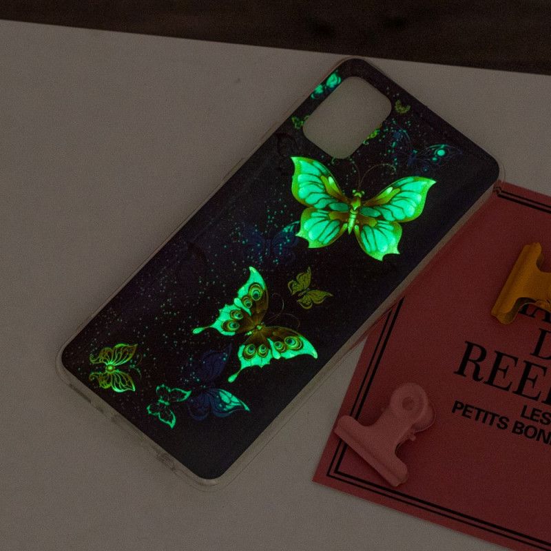 Deksel Til Xiaomi Redmi 10 Fluorescerende Sommerfugler