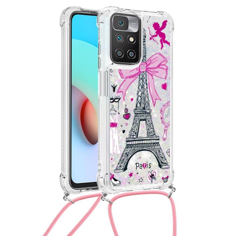 Deksel Til Xiaomi Redmi 10 Med Snor À Cordon Eiffeltårnet