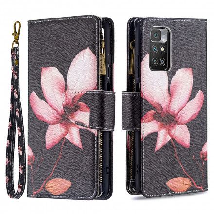 Folio Deksel Til Xiaomi Redmi 10 Blomsterlomme Med Glidelås