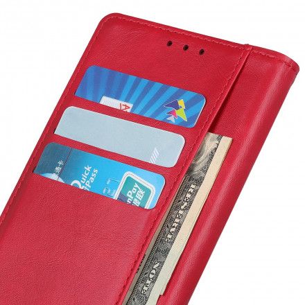 Folio Deksel Til Xiaomi Redmi 10 Faux Skinnknapp