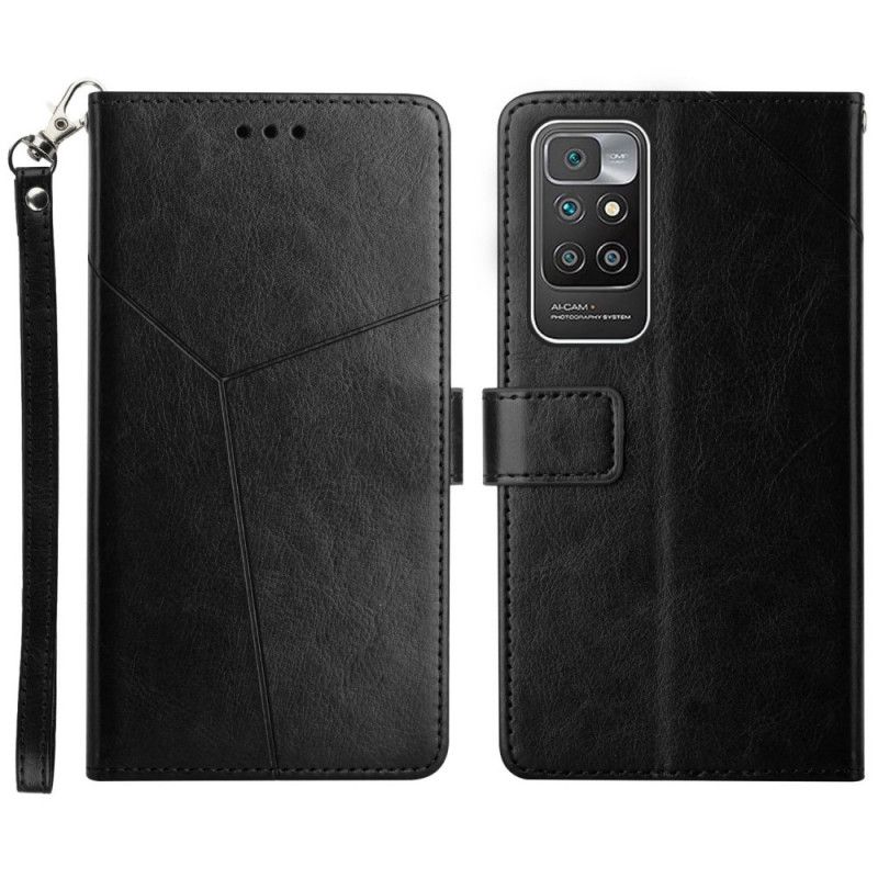 Folio Deksel Til Xiaomi Redmi 10 Geo Y Design Leather Style