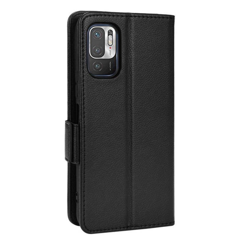 Folio Deksel Til Xiaomi Redmi 10 Grain Leather Effect