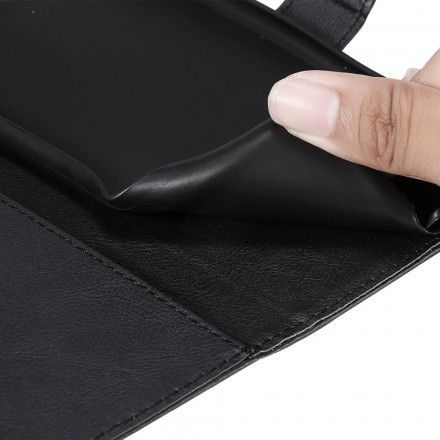 Folio Deksel Til Xiaomi Redmi 10 Med Kjede Solid Color Series-rem