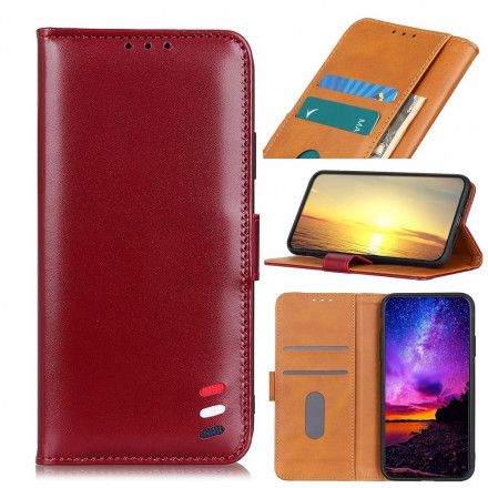 Folio Deksel Til Xiaomi Redmi 10 Tricolor Skinneffekt