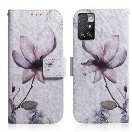 Lærdeksel Til Xiaomi Redmi 10 Gammel Roseblomst