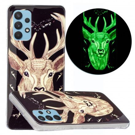 Deksel Til Samsung Galaxy A32 4G Fluorescerende Majestic Stag