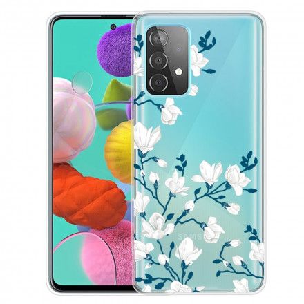 Deksel Til Samsung Galaxy A32 4G Hvite Blomster