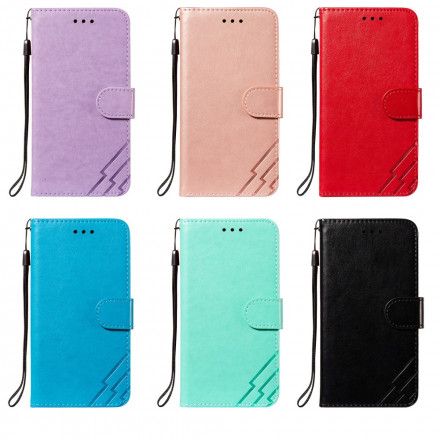 Folio Deksel Til Samsung Galaxy A32 4G Leather Effect Lightning Design