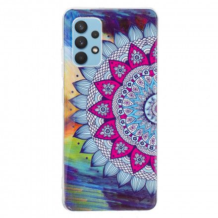 Mobildeksel Til Samsung Galaxy A32 4G Fluorescerende Fargerik Mandala