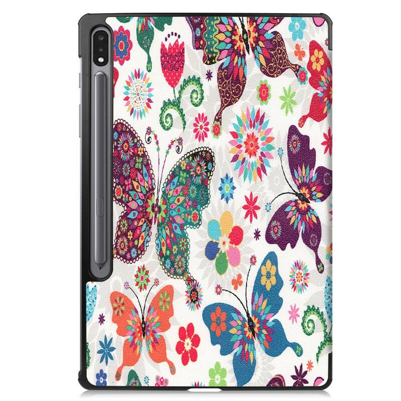 Beskyttelse Deksel Til Samsung Galaxy Tab S7 FE Vintage Blomsterpennholder