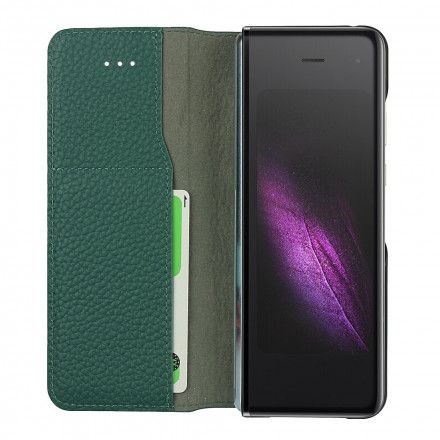 Beskyttelse Deksel Til Samsung Galaxy Z Fold 2 Folio Deksel Ekte Litchi-skinn