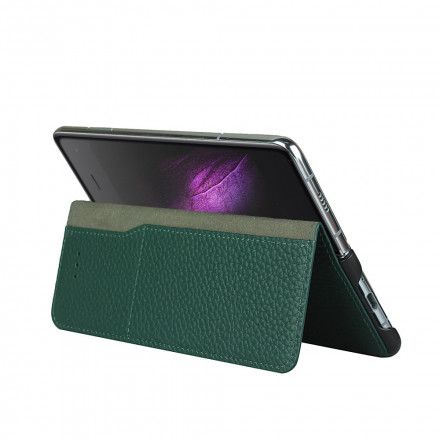 Beskyttelse Deksel Til Samsung Galaxy Z Fold 2 Folio Deksel Ekte Litchi-skinn