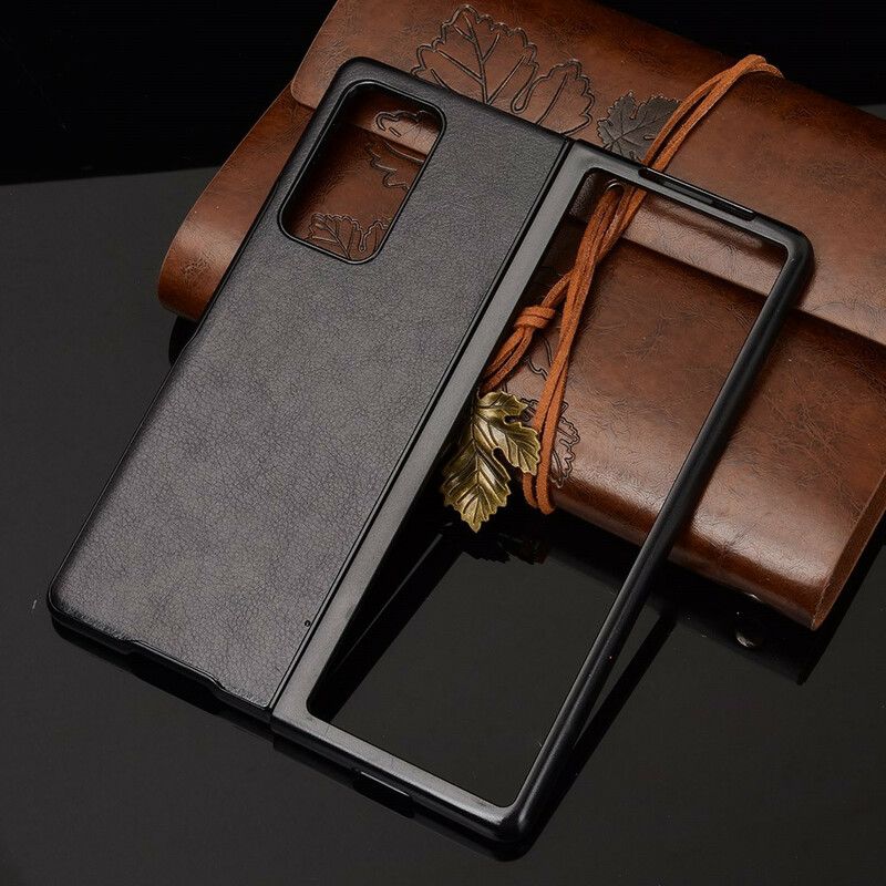 Deksel Til Samsung Galaxy Z Fold 2 Faux Leather Litchi