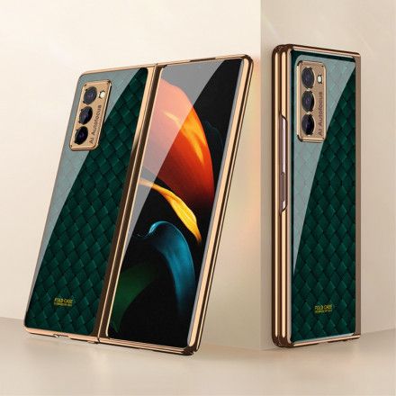 Deksel Til Samsung Galaxy Z Fold 2 Gkk Vevd Design Herdet Glass