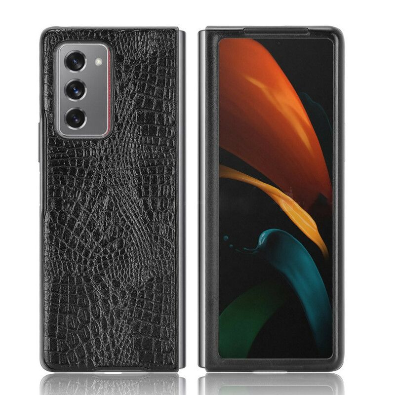 Deksel Til Samsung Galaxy Z Fold 2 Krokodillehudstil