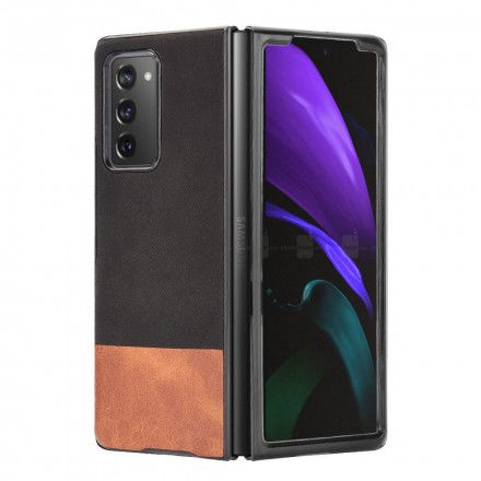 Deksel Til Samsung Galaxy Z Fold 2 Tofarget Kunstskinn