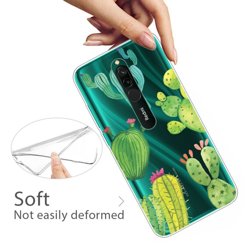 Deksel Til Xiaomi Redmi 8 Kaktus Akvarell
