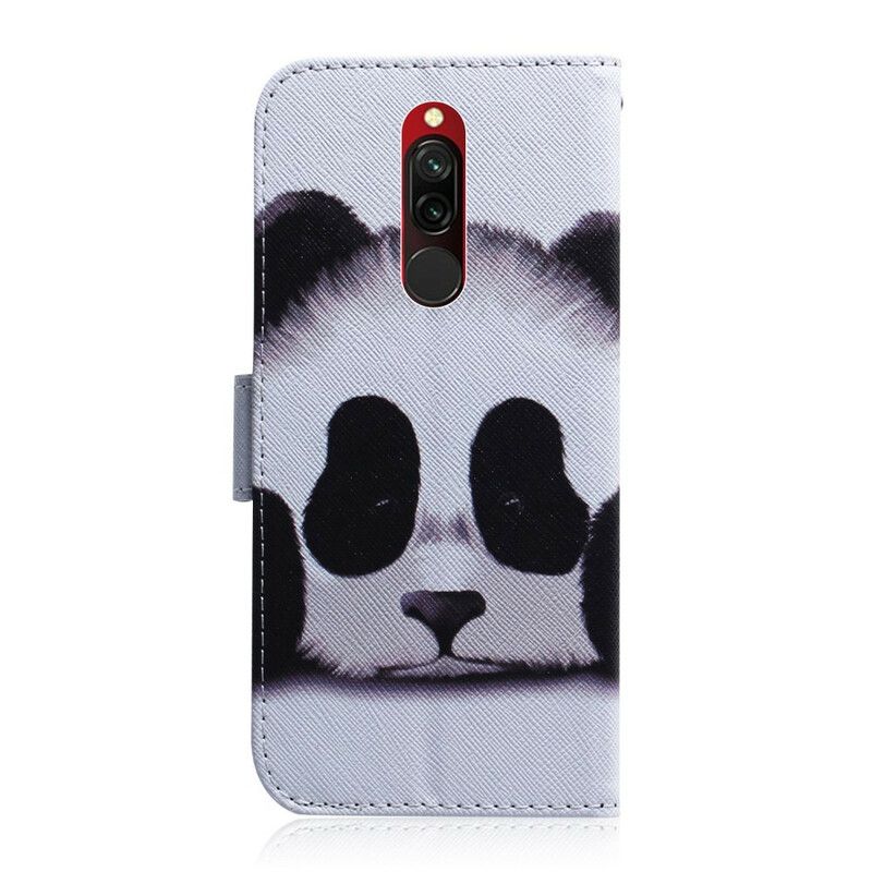 Folio Deksel Til Xiaomi Redmi 8 Panda-ansikt