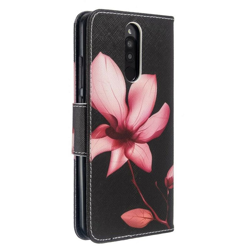 Folio Deksel Til Xiaomi Redmi 8 Rosa Blomst