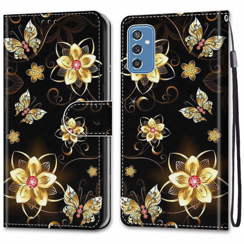 Folio Deksel Til Samsung Galaxy M52 5G Blomster Og Møll