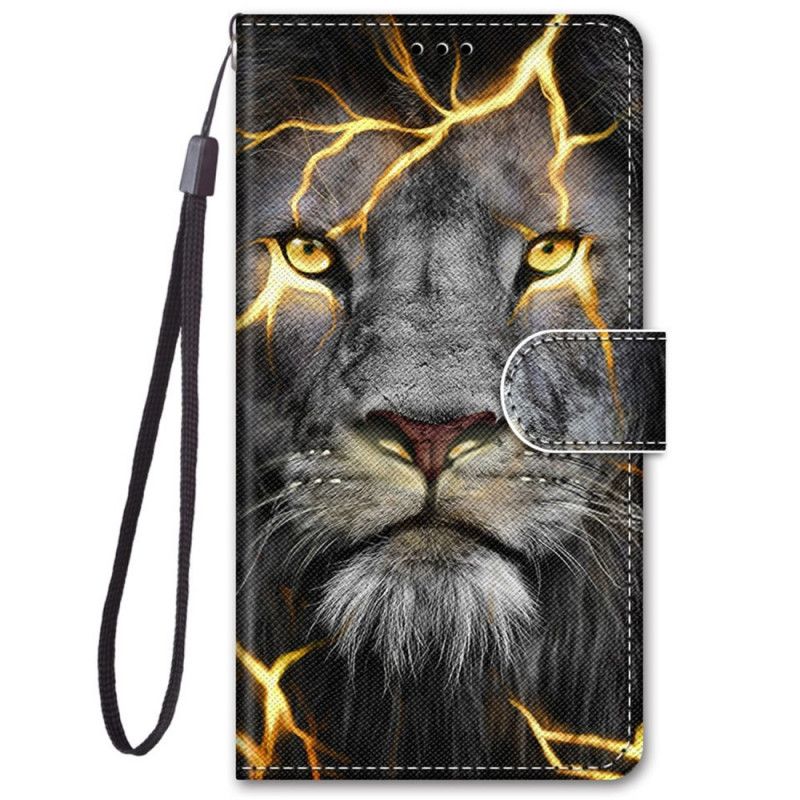 Folio Deksel Til Samsung Galaxy M52 5G Glow In The Dark Lion