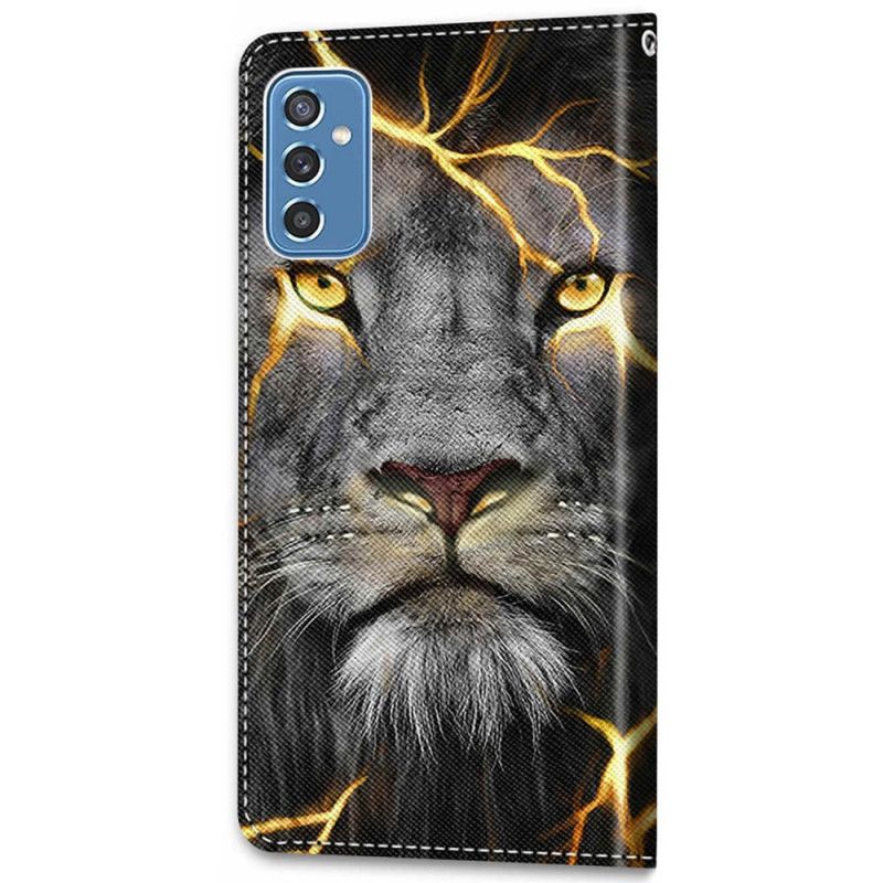 Folio Deksel Til Samsung Galaxy M52 5G Glow In The Dark Lion