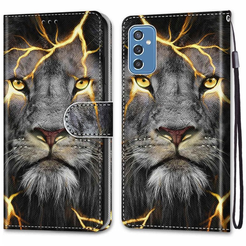 Folio Deksel Til Samsung Galaxy M52 5G Glow In The Dark Lion