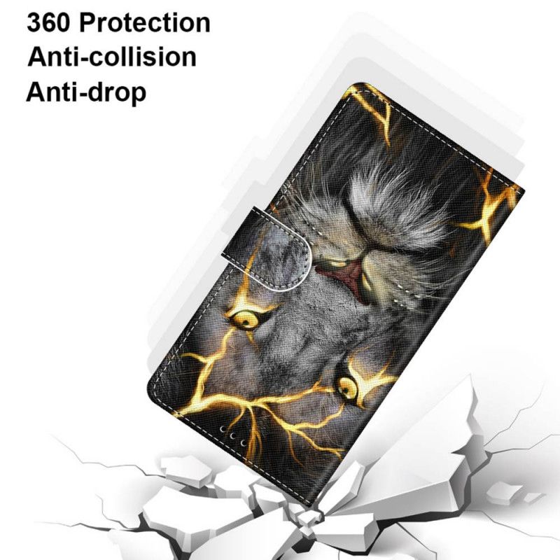 Folio Deksel Til Samsung Galaxy M52 5G Glow In The Dark Lion