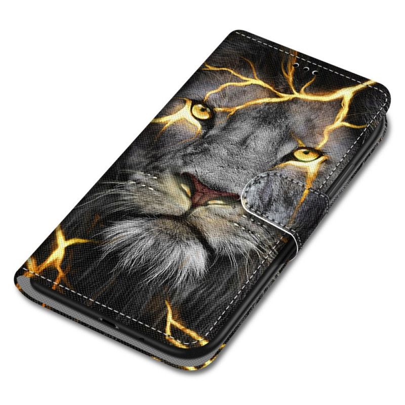 Folio Deksel Til Samsung Galaxy M52 5G Glow In The Dark Lion