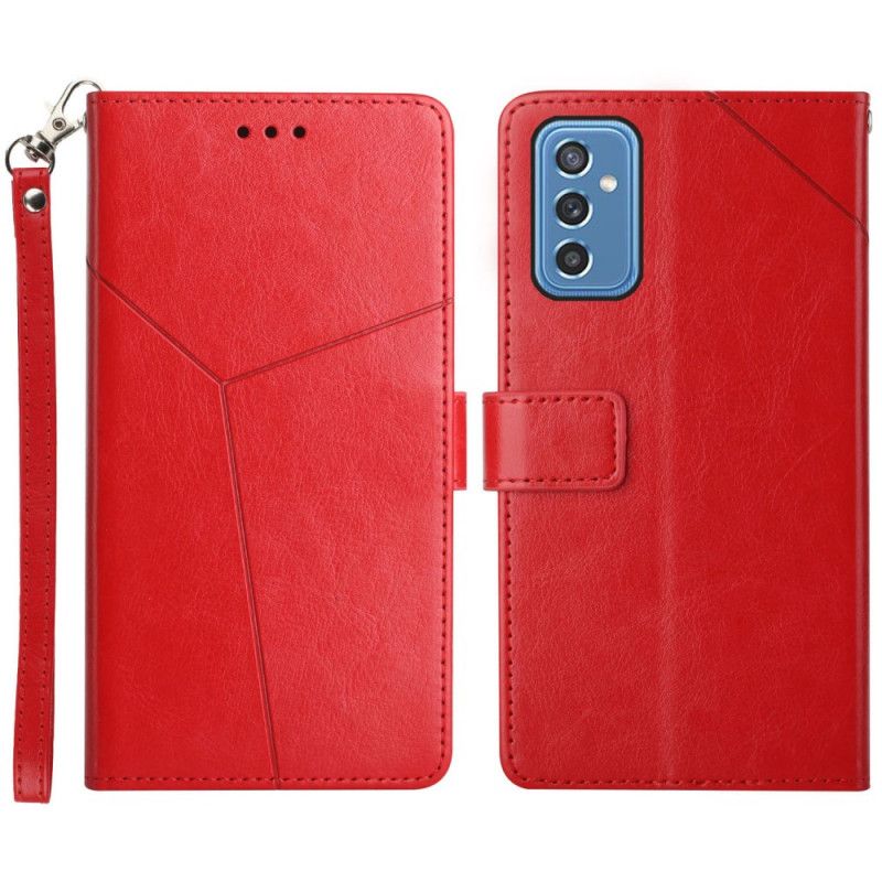 Folio Deksel Til Samsung Galaxy M52 5G Y Design Geo Leather Style