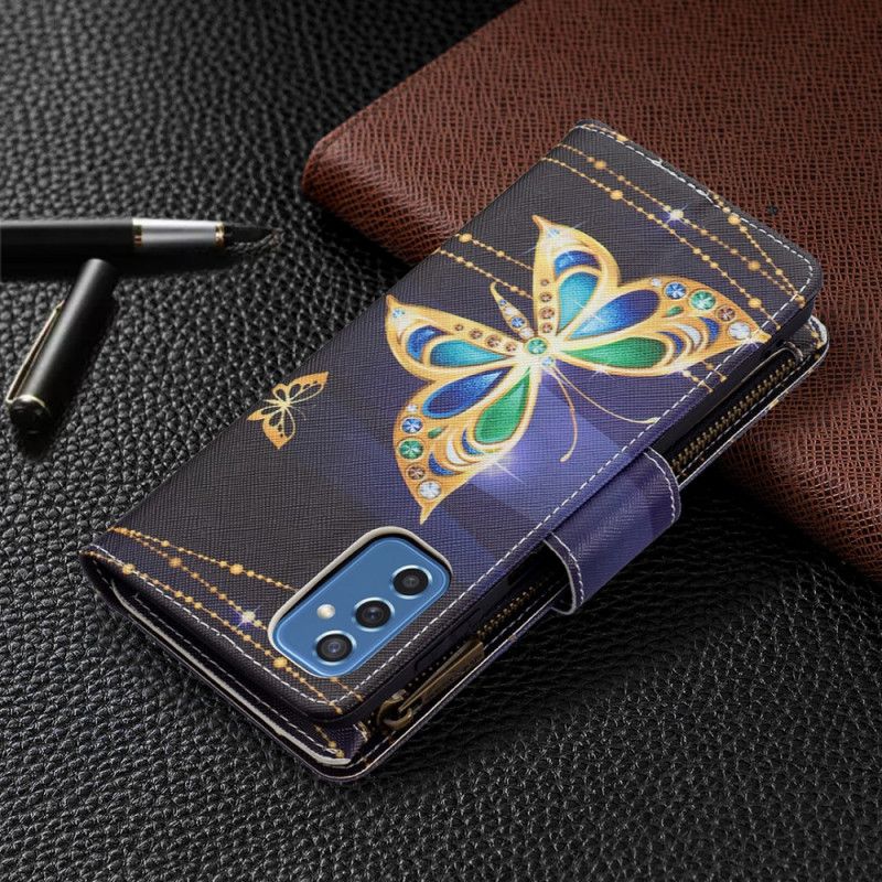 Lærdeksel Til Samsung Galaxy M52 5G Glow In The Dark Butterfly