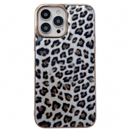 Deksel Til iPhone 14 Leopardhudeffekt