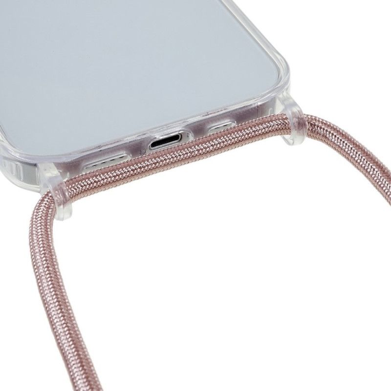 Deksel Til iPhone 14 Transparent Med Farget Ledning