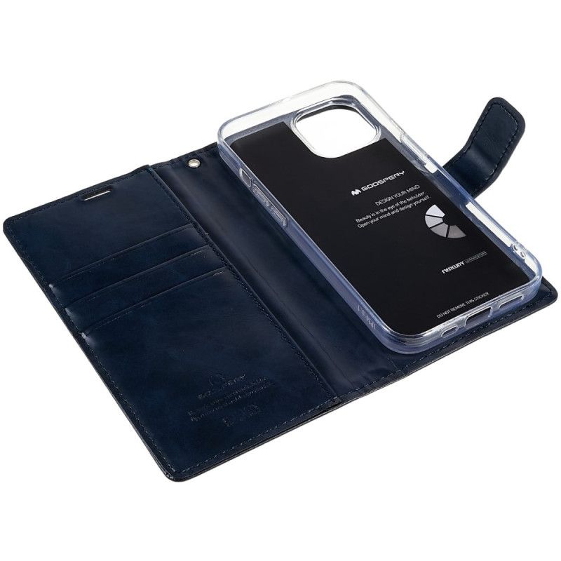 Folio Deksel Til iPhone 14 Blue Moon Mercury Goospery